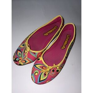 Loudmouth Beela Flats Shoes Slip Ons Women Size 8.5 M Fabric Upper Multicolor